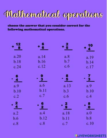 Matematical operation