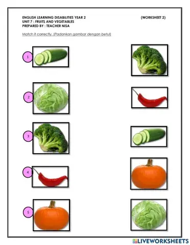 Fruits and vegetables (Vegetables)