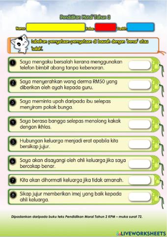 PM Tahun 2: Jujur Terhadap Ahli Keluarga 5