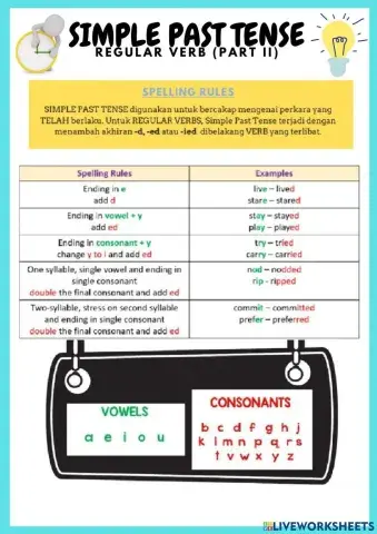 Past tense (regular verb) II