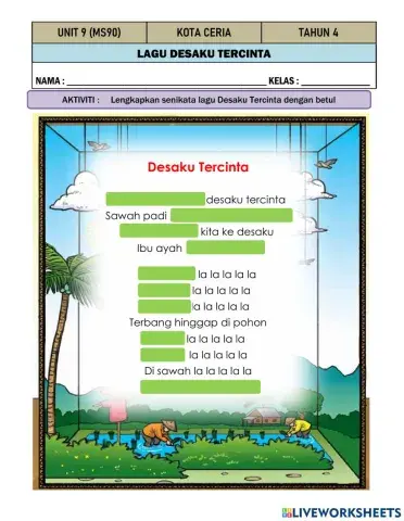 Pendidikan Muzik Tahun 4  Desaku Tercinta