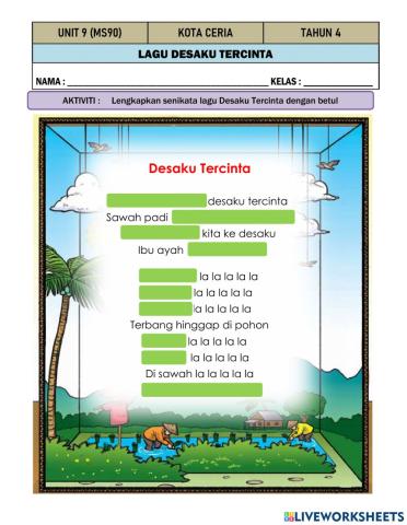 Pendidikan Muzik Tahun 4  Desaku Tercinta