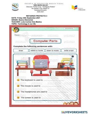 Refuerzo para basica elemental y basica media