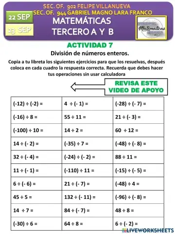 División de números con signo