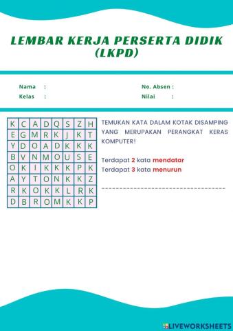 Lkpd informatika - Pengenalan Komputer 2
