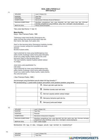 AKM-Literasi Paket B (11-20)