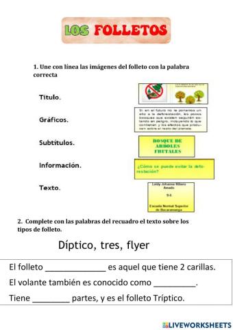 Actividad de los folletos
