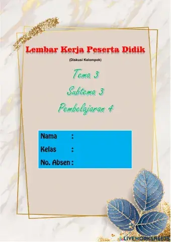 Kelas 4 Tema 3 Subtema 3 Pb 4
