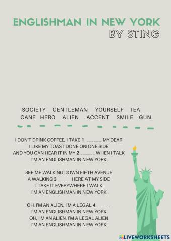 Englishman in new york by sting