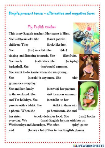 Simple present tense