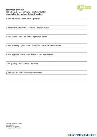 Ich möchte den gelben Schrank kaufen.