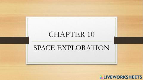 Chapter 10 space exploration