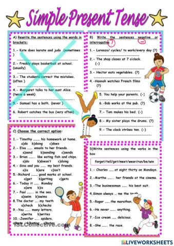 Present simple homework