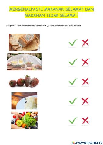 Mengenalpasti makanan selamat dan tidak selamat