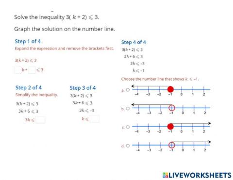 Linear inequalities