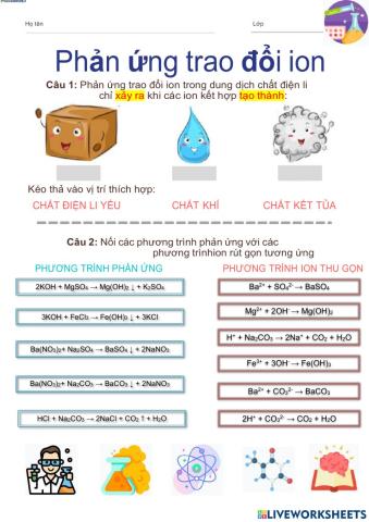 Phản ứng trao đổi ion