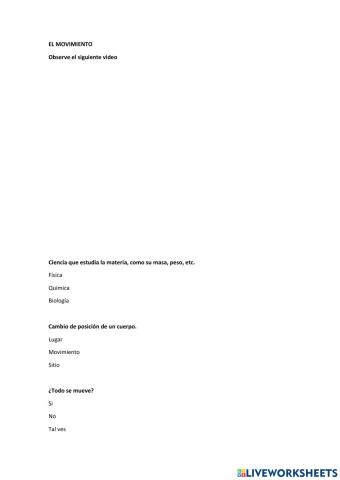 El movimiento
