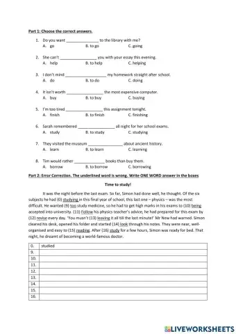 Gerund & Infinitives