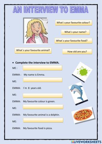 An interview to emma