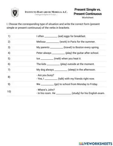 Present simple vs Present continuous
