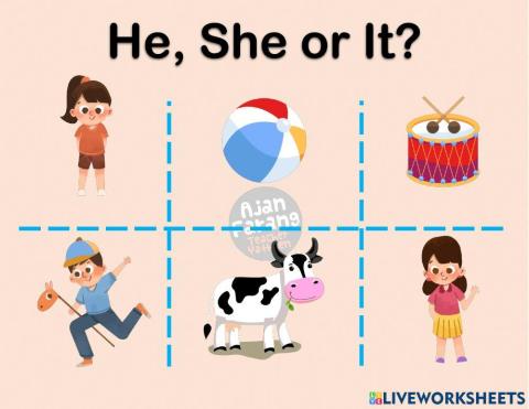 Personal pronouns (He She It)