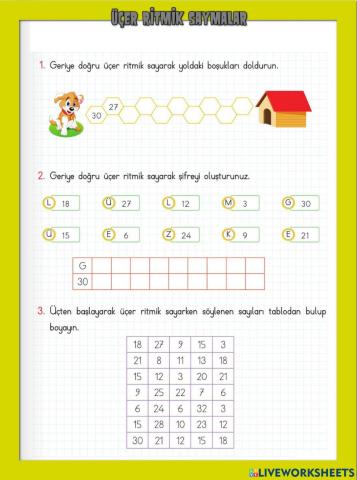 Üçer Ritmik Saymalar-2