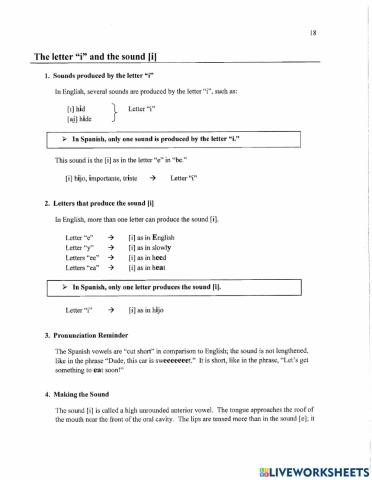 Fonetica: la vocal i