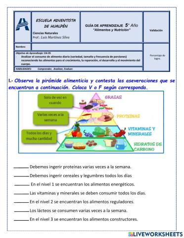 Alimentos y nutrición