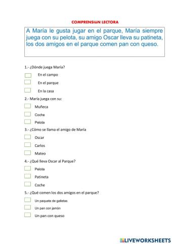 Comprensión lectora