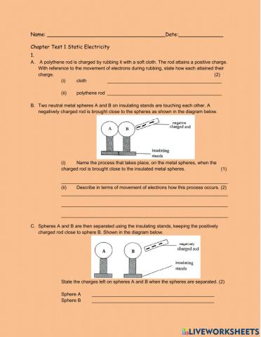 Test on Static Electricity