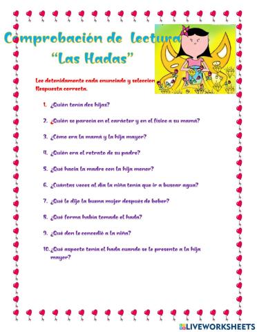 Comprensión lectora el Hada