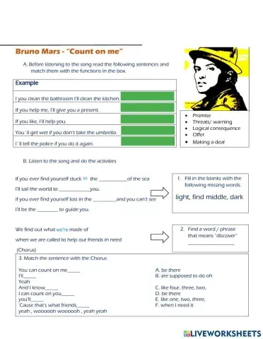 Listening song Count on me bruno mars
