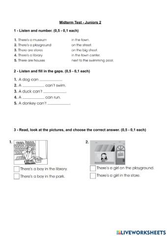 Midterm Test - Juniors 2