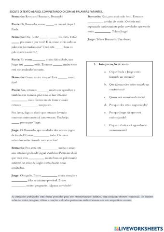 Paula e jorge - gerúndio