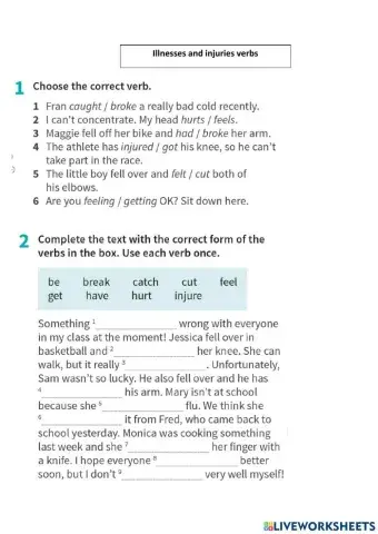 Unit 11 illnesses and injuries