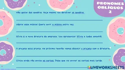 Pronomes oblíquos 2