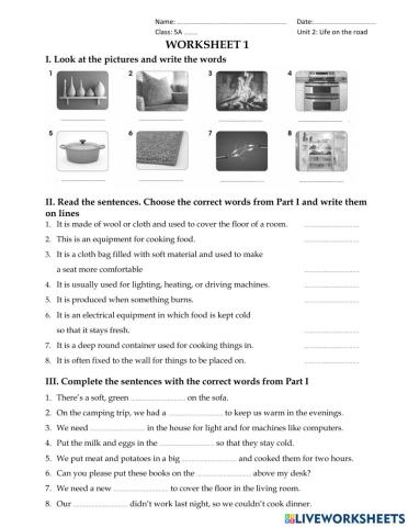 Unit 2 - Worksheet 1