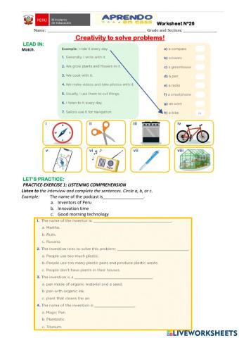 Creativity to solve problems
