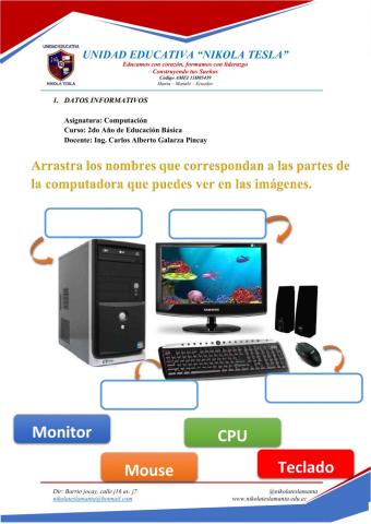 EVALUACION 1ER QUIMESTRE 1ero 2021