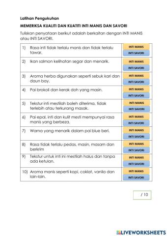 Memeriksa Kualiti Inti