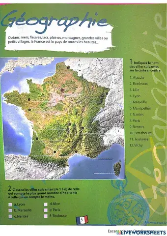 Test de Géographie et Histoire de France