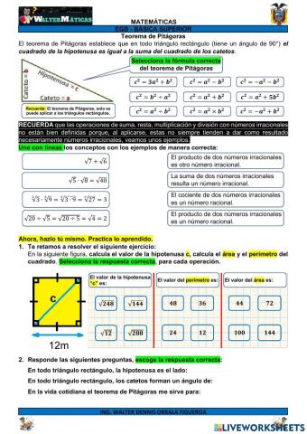 M09W09 Teorema de Pitágoras