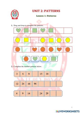 Math 5-U2L1-Patterns