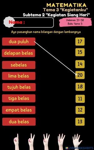 Aturan di Rumah - Matematika -  Kelas 1 Tema 3 Subtema 2