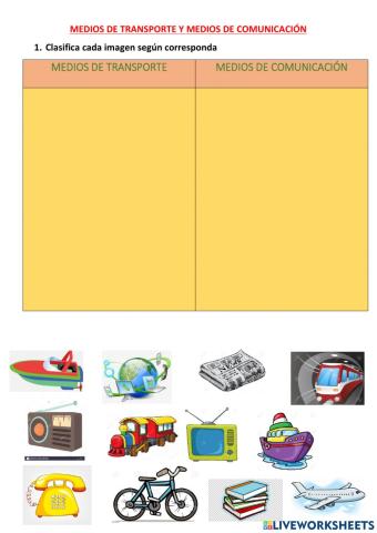 Medios de transporte y medios de comunicación