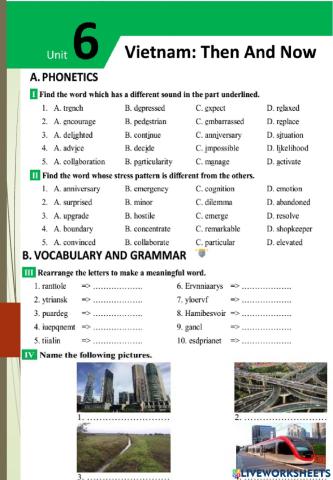 E9 Unit 6: Viet Nam Then and Now
