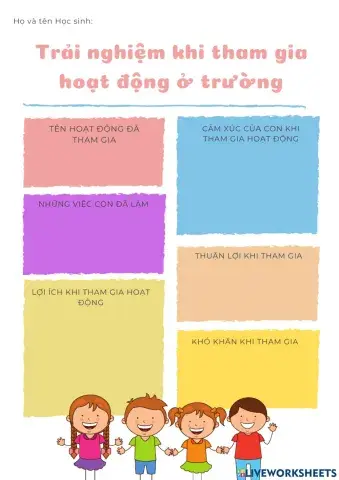 Trải nghiệm khi tham gia hoạt động ở trường