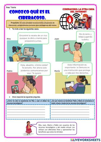 Conozco qué es el   ciberacoso