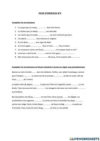 Accords participe passé avec COD