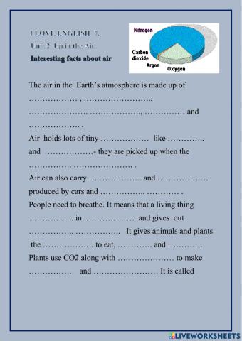 I LOVE ENGLISH 7 Unit 2 Interesting things about air